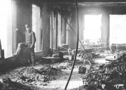 The interior of the Triangle Shirtwaist Factory following the deadly fire.