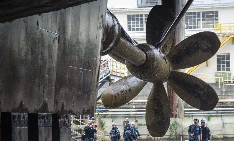 A submarine propeller