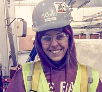 Erin Lakenen is an electrical apprentice.
