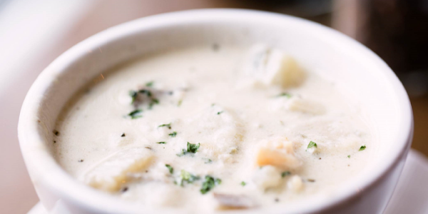 There can only be one… A bowl of New England clam chowder.