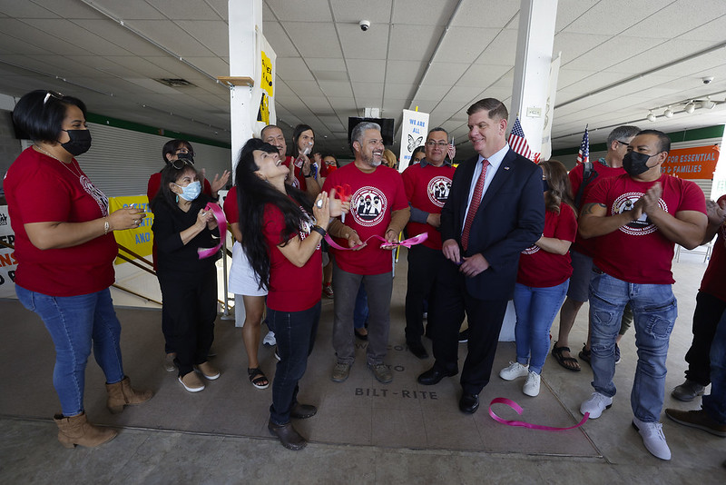 Secretary Walsh meets with activists at Voces de La Frontera Action