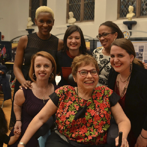 Judy Heumann poses with members of the Labor Department's staff.