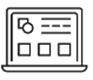 Icon showing a laptop 