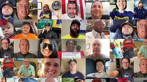 Diverse collage of workers