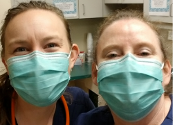 Nurse Amy Waters and a colleague