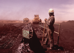 Navajo uranium miners at the Rico Mine in 1953. 