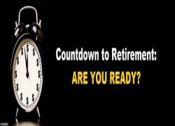 Countdown to retirement clock image.