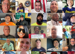 Diverse collage of workers