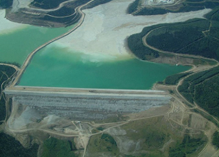 Photo of Fort Knox Tailings Dam, Northeast of Fairbanks Alaska