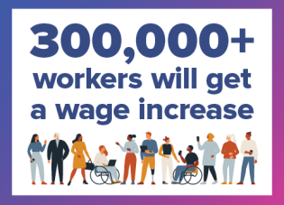 300,000+ workers will get a wage increase