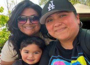 A selfie of Leah Carpio-Hernandez and her family.