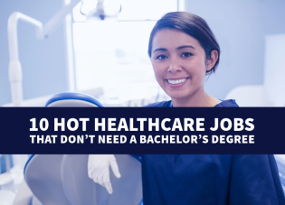 Smiling dental hygienist. "10 health healthcare jobs that don't need a bachelor's degree"