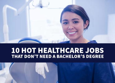 Smiling dental hygienist. "10 health healthcare jobs that don't need a bachelor's degree"